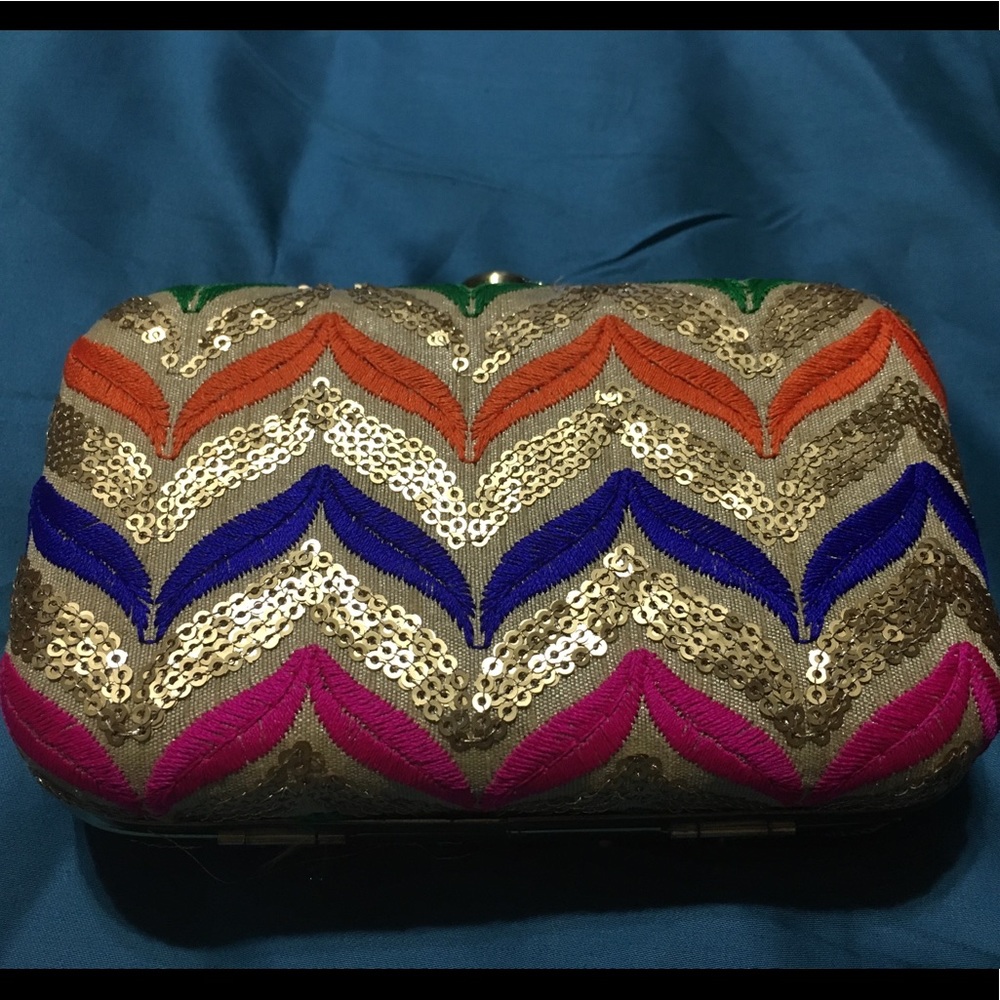 Gold & Amber Clutch Purse